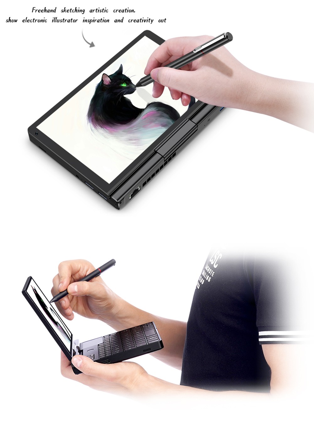 GPD Pocket 3 Handheld Laptop  Intel Core i3-1125G4 4 Core Max 3 7GHz  8 inch 1920*1200 IPS Screen  16GB RAM 512GB SSD  WiFi6E B