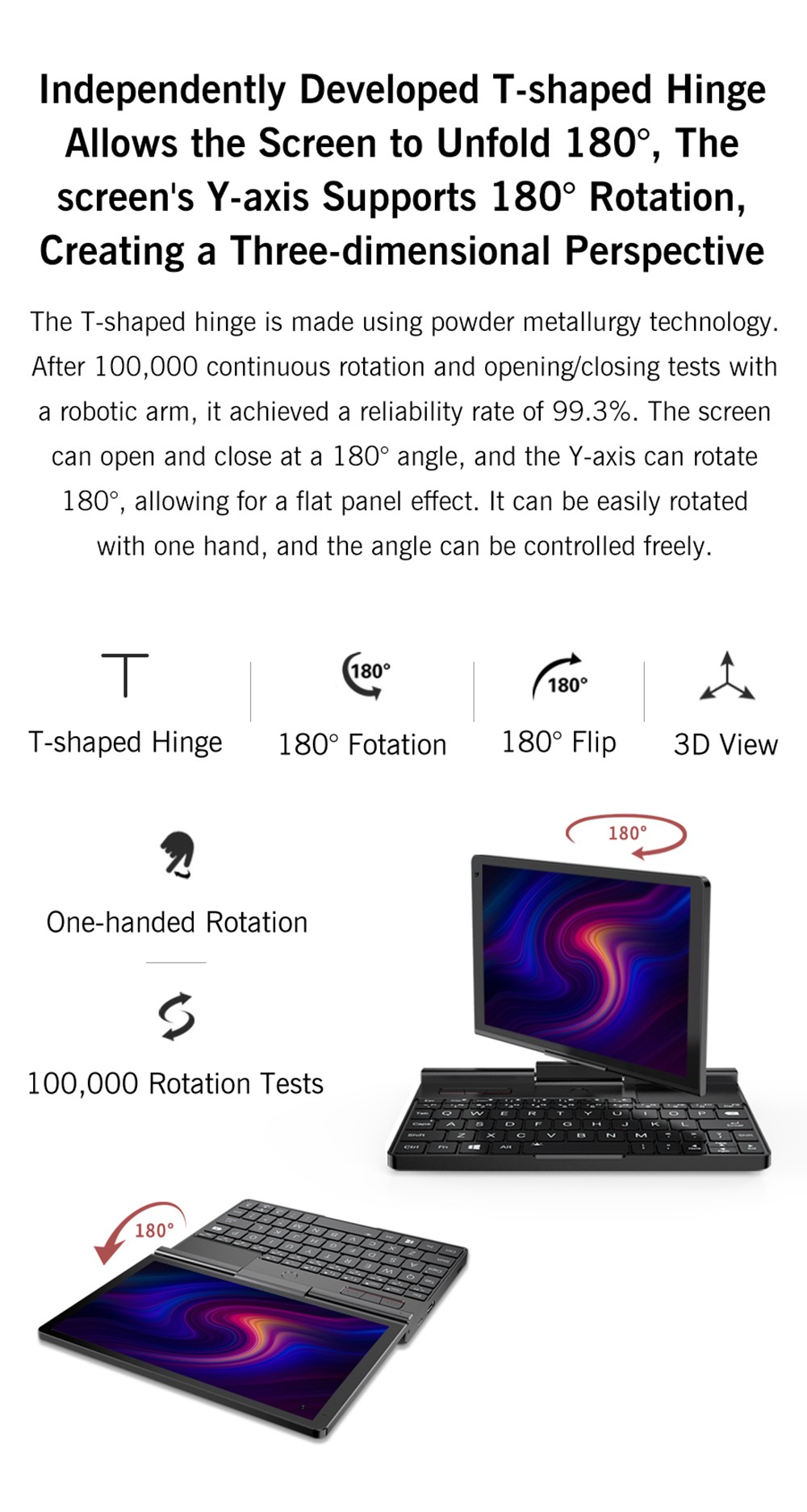 GPD Pocket 3 Handheld Laptop  Intel Core i3-1125G4 4 Core Max 3 7GHz  8 inch 1920*1200 IPS Screen  16GB RAM 512GB SSD  WiFi6E B