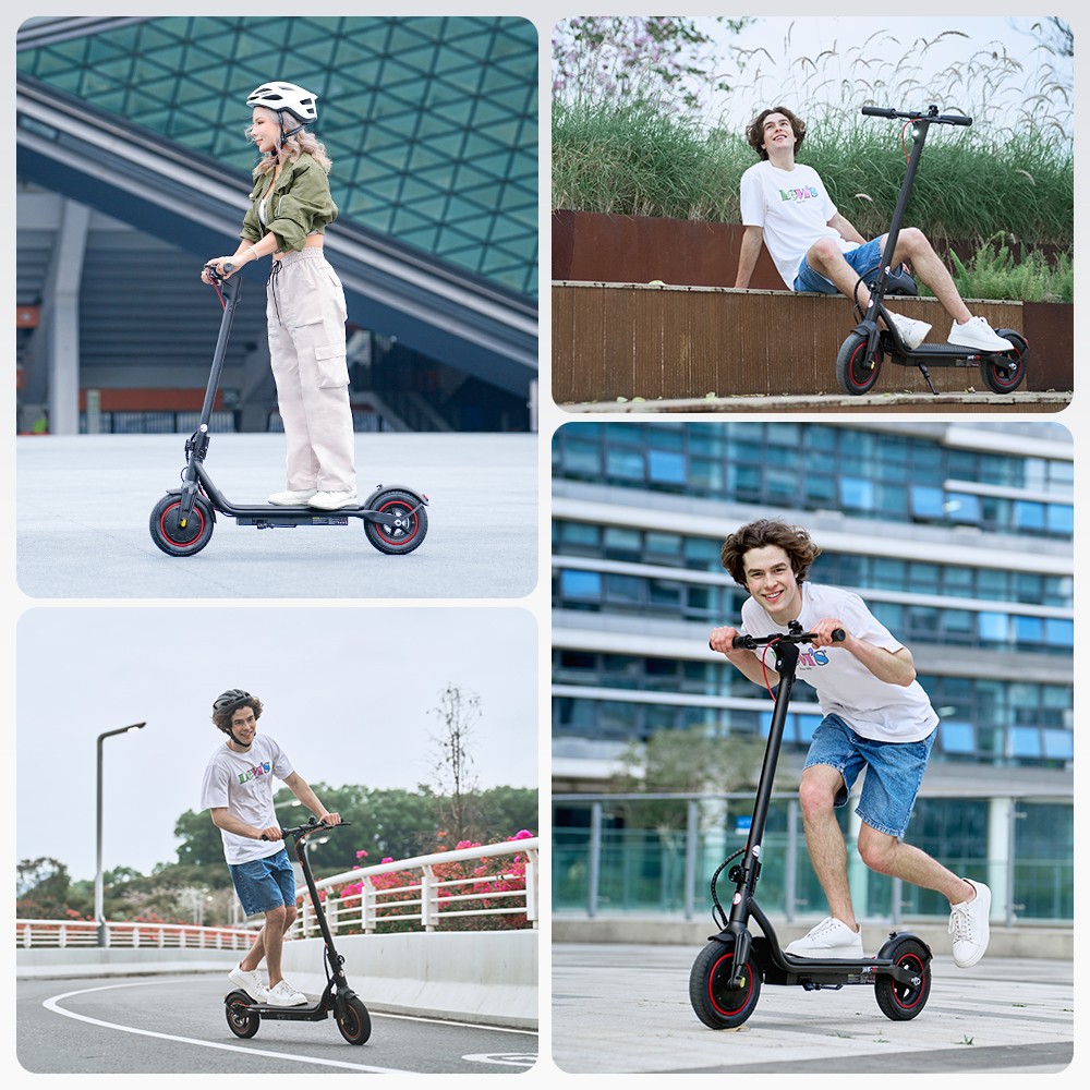 iScooter W6 Folding Electric Scooter  500W Motor  36V 7 8Ah Battery  10 inch Tires  35km/h Max Speed  30km Range  Rear Disc Bra