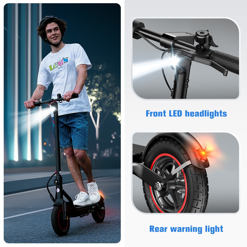 iScooter W6 Folding Electric Scooter  500W Motor  36V 7 8Ah Battery  10 inch Tires  35km/h Max Speed  30km Range  Rear Disc Bra