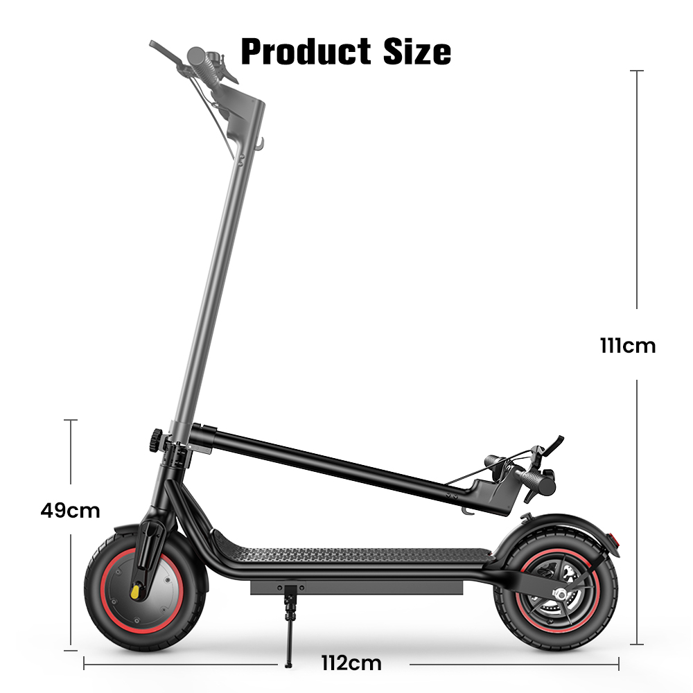 iScooter W6 Folding Electric Scooter  500W Motor  36V 7 8Ah Battery  10 inch Tires  35km/h Max Speed  30km Range  Rear Disc Bra