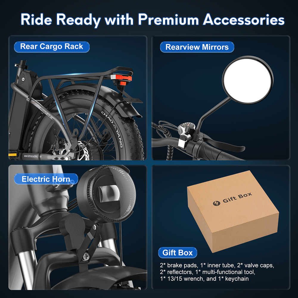 Fafrees FF20 Polar Electric Bike 500W Motor 48V 26 8Ah Dual Batteries 20*4 0 inch Tires 45km/h Max Speed 170km Max Range