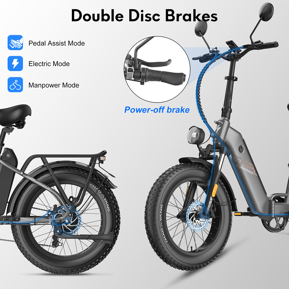 Fafrees FF20 Polar Electric Bike 500W Motor 48V 26 8Ah Dual Batteries 20*4 0 inch Tires 45km/h Max Speed 170km Max Range