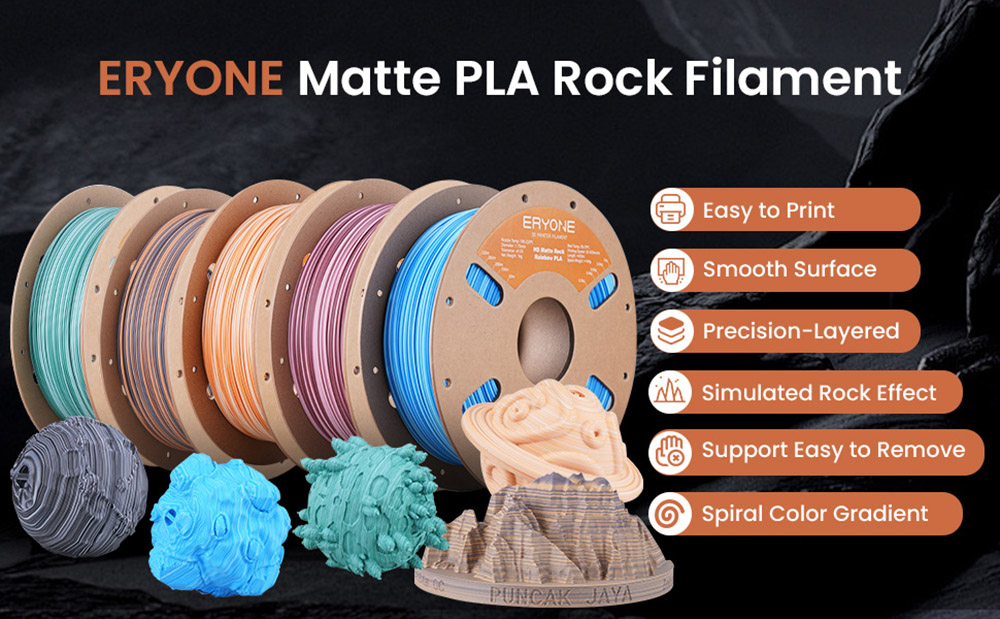 ERYONE High Speed PLA Matte Twisted Filament 1kg - Navajo Pottery Red