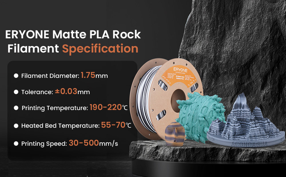 ERYONE High Speed PLA Matte Twisted Filament 1kg - Navajo Pottery Red