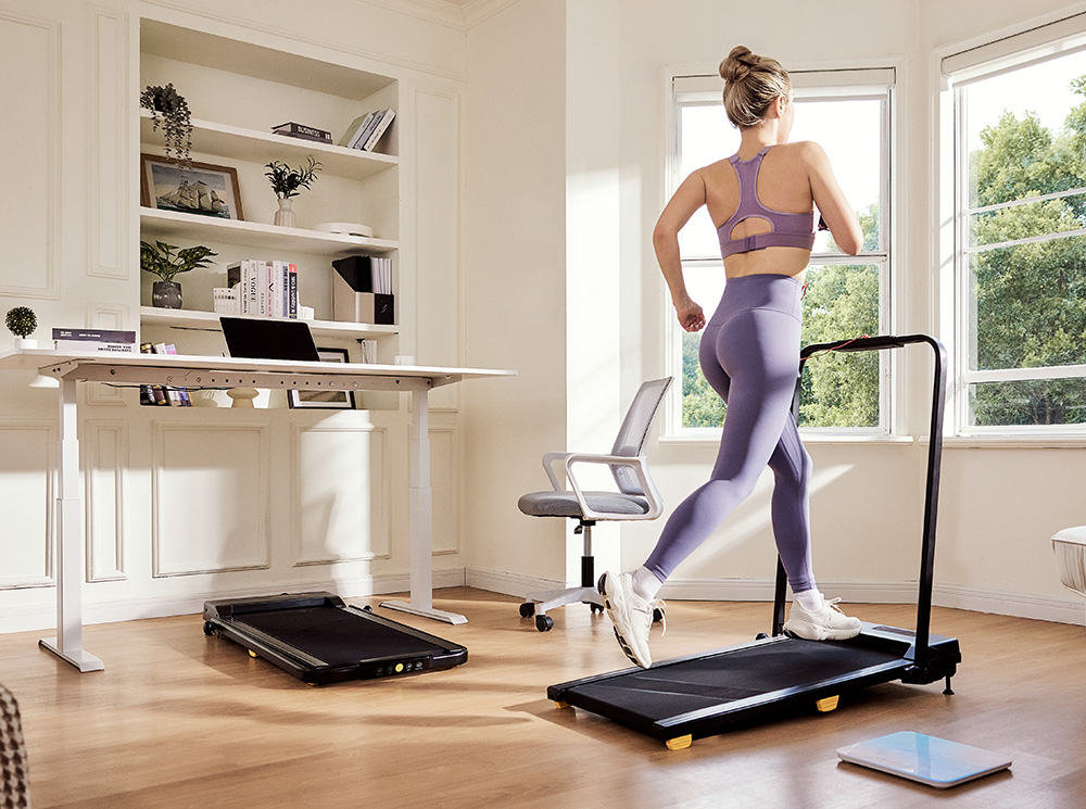 SYSURO S1L MIX Walking Pad Treadmill 2 5HP Motor 0 6-6 2MPH Speed HIIT Mode 9% Incline 5-Layer Running Belt 45dB Quiet