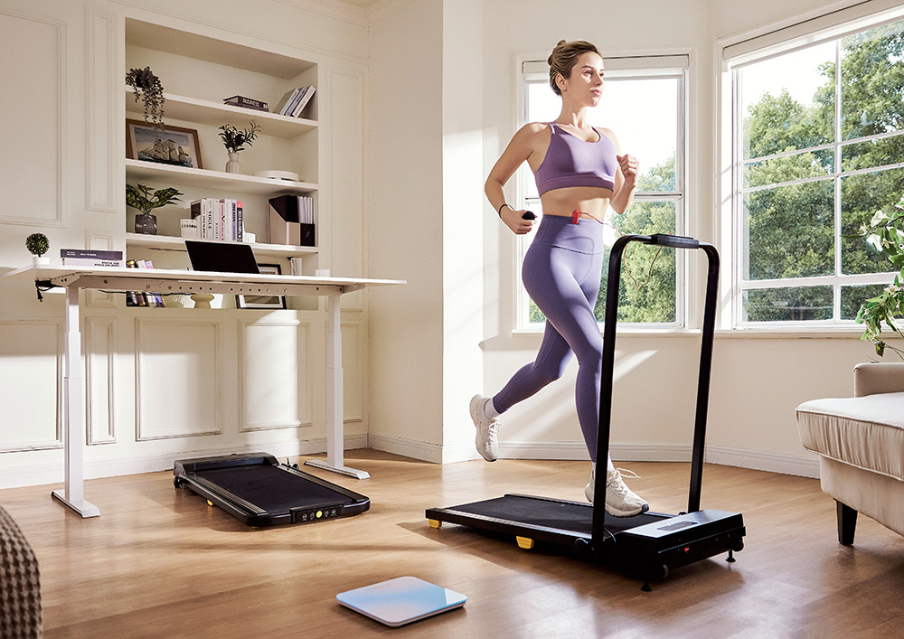 SYSURO S1L MIX Walking Pad Treadmill 2 5HP Motor 0 6-6 2MPH Speed HIIT Mode 9% Incline 5-Layer Running Belt 45dB Quiet