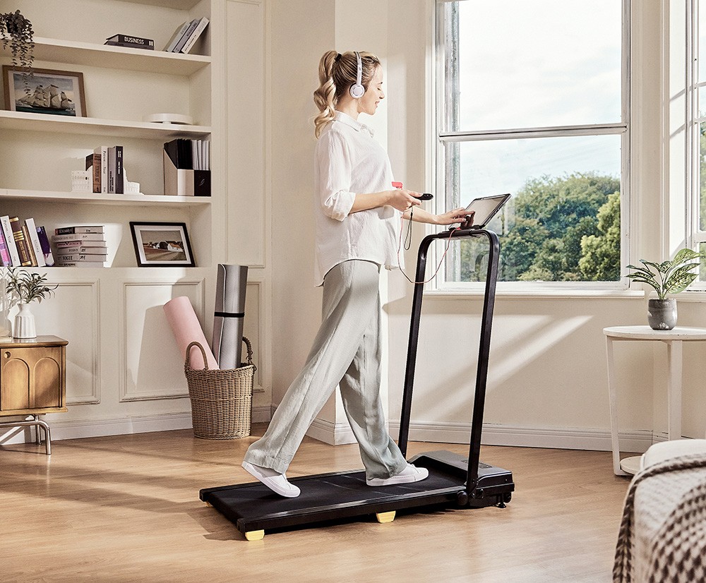 SYSURO S1L MIX Walking Pad Treadmill 2 5HP Motor 0 6-6 2MPH Speed HIIT Mode 9% Incline 5-Layer Running Belt 45dB Quiet