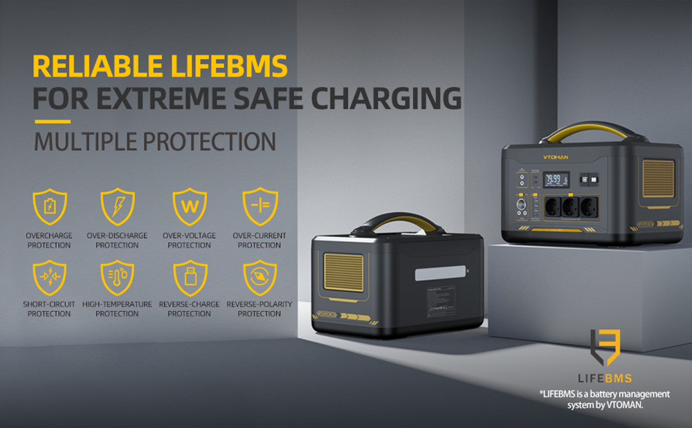 VTOMAN Jump 2200 Portable Power Station  1548Wh LiFePO4 Battery  2200W AC Output  Expandable to 3096Wh