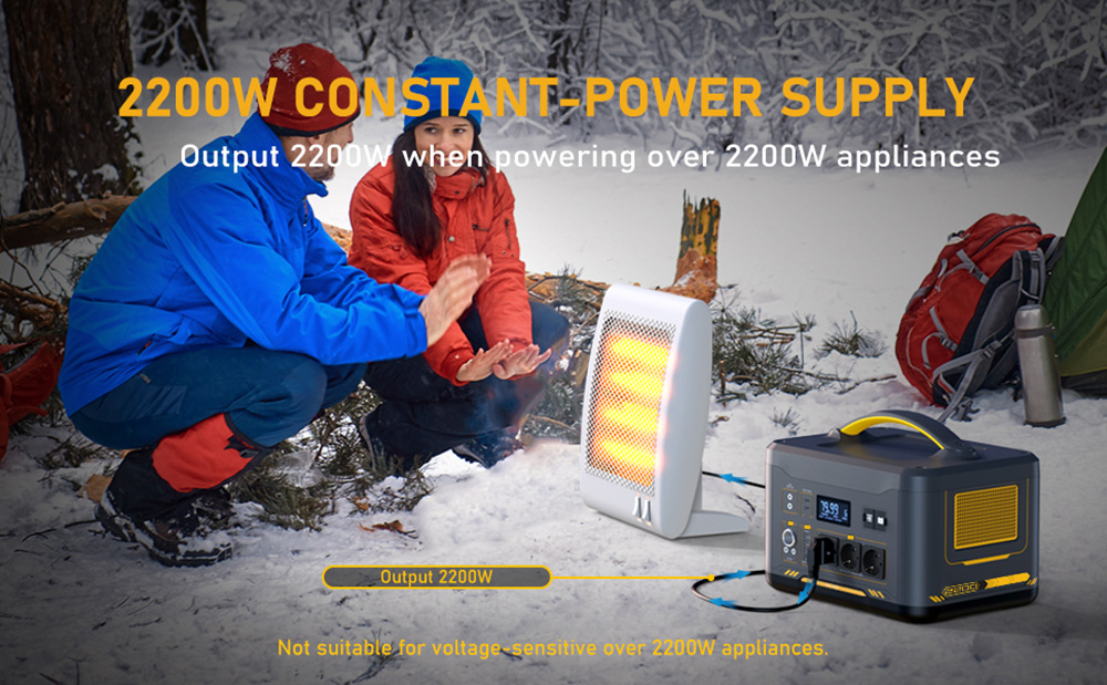 VTOMAN Jump 2200 Portable Power Station  1548Wh LiFePO4 Battery  2200W AC Output  Expandable to 3096Wh