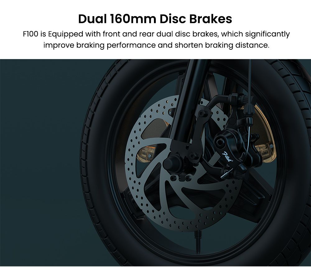 ESKUTE F100 Folding Electric Bike 250W Motor 36V 9Ah Battery 14 inch Tires 25km/h Max Speed 55km Range Mechanical Disc Br