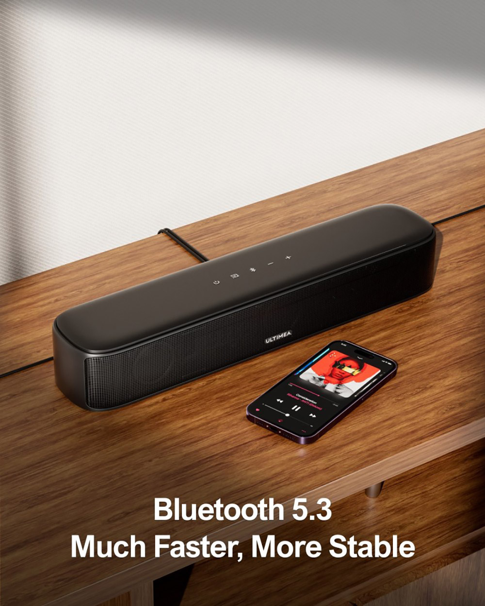 Ultimea Aura A40 7 1 Soundbar 1 * Pair Steady 310 Speaker Stands App Control 10 Bands Equalizer Settings 121 Preset EQ Mat