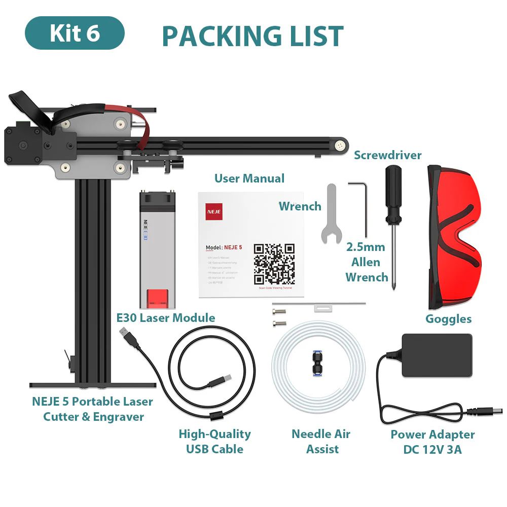 NEJE 5 7W Laser Engraver  E30 Laser Module  170*180mm