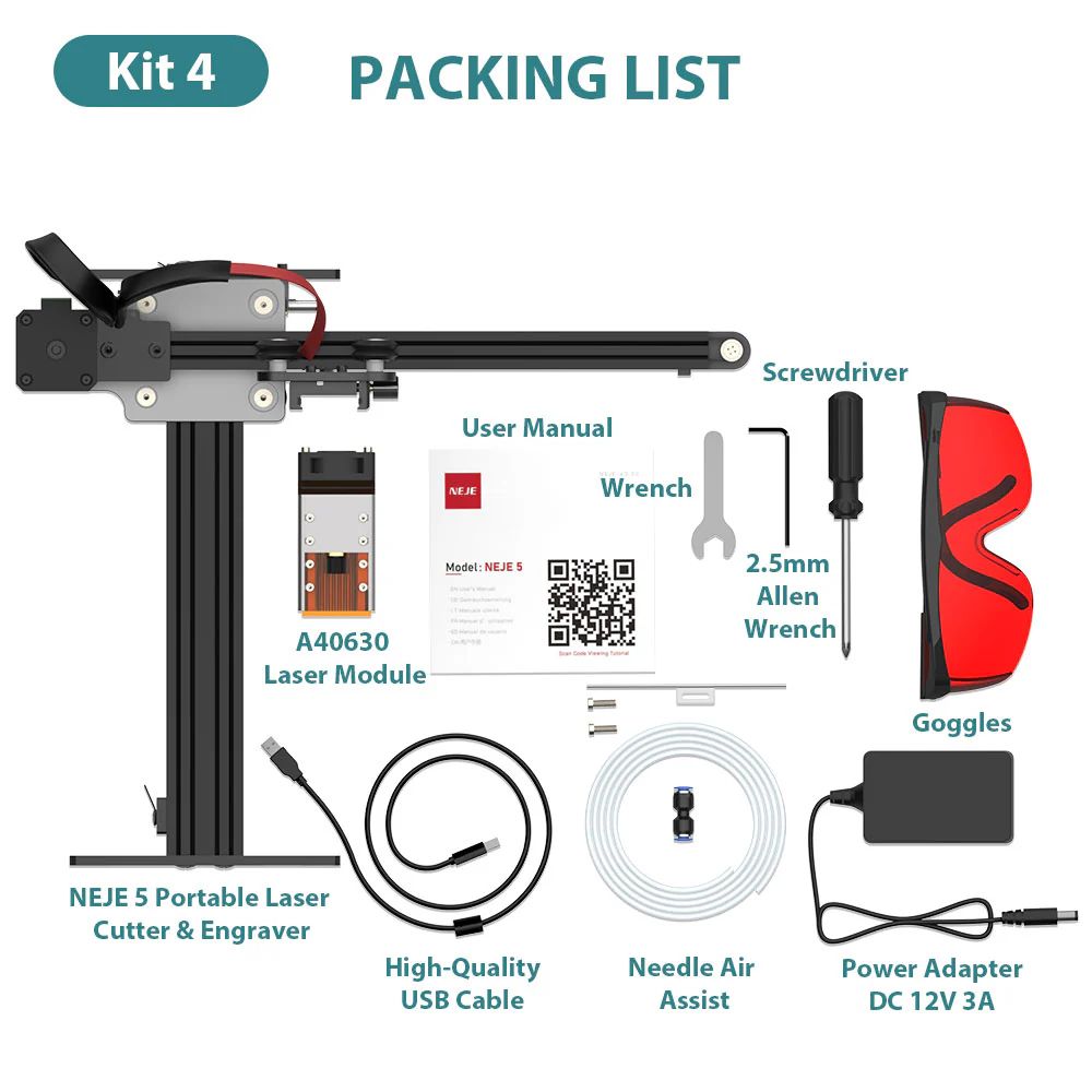 NEJE 5 A40630 6 5W Laser Engraver and Cutter 170*180mm