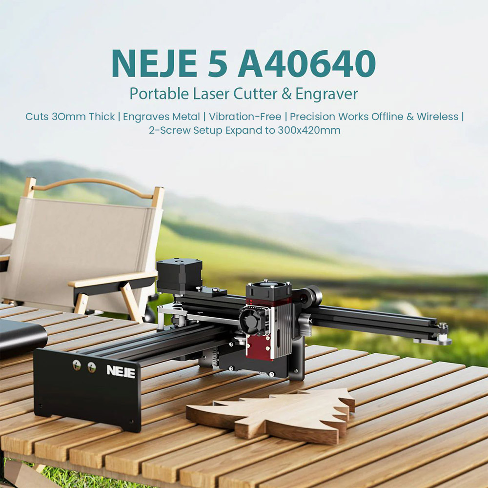 NEJE 5 A40640 10W Laser Engraver and Cutter 300mm/s Speed 170*180mm - EU Plug