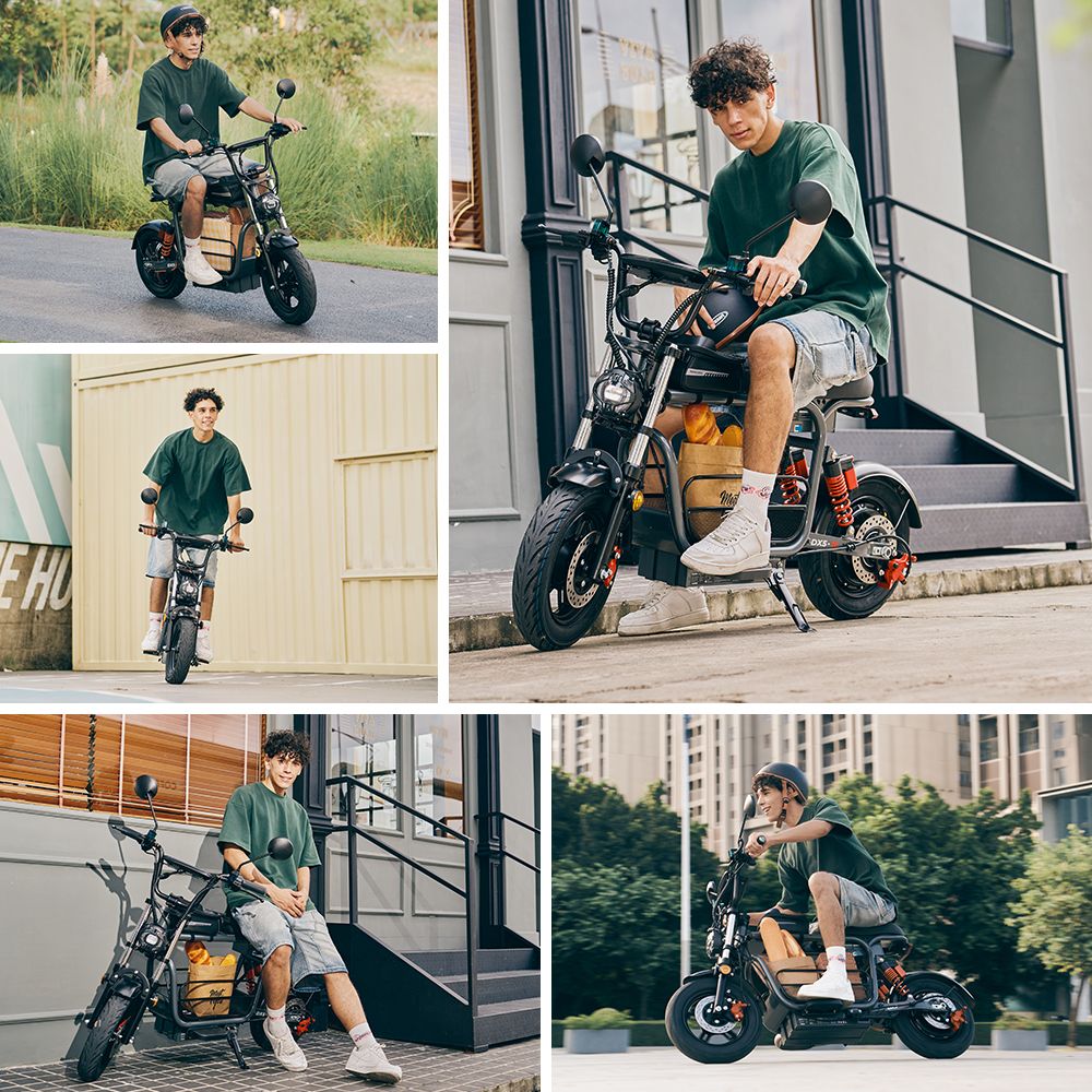 iScooter DX5 Electric Scooter  1500W Motor  48V 15 6Ah Battery  15 inch Tubeless Tires  55km/h Max Speed  72km Range  Front