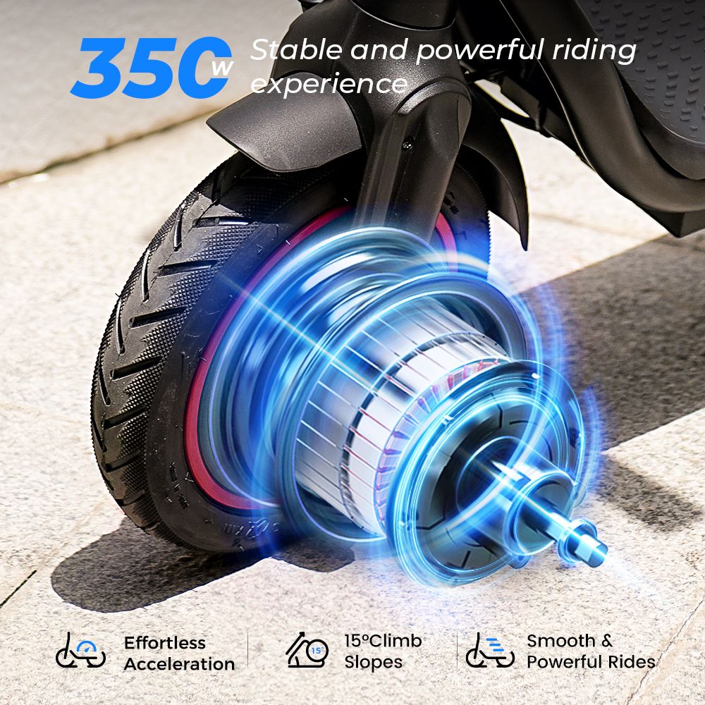 iScooter W5 Folding Electric Scooter 350W Motor 36V 7 8Ah Battery 8 5 inch Pneumatic Tires 30km/h Max Speed 30km Range Di