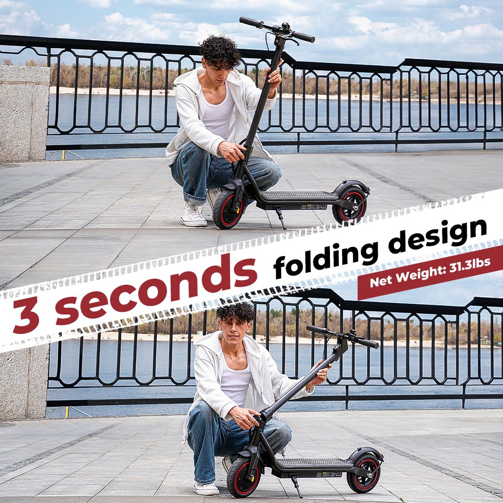 iScooter W5 Folding Electric Scooter 350W Motor 36V 7 8Ah Battery 8 5 inch Pneumatic Tires 30km/h Max Speed 30km Range Di