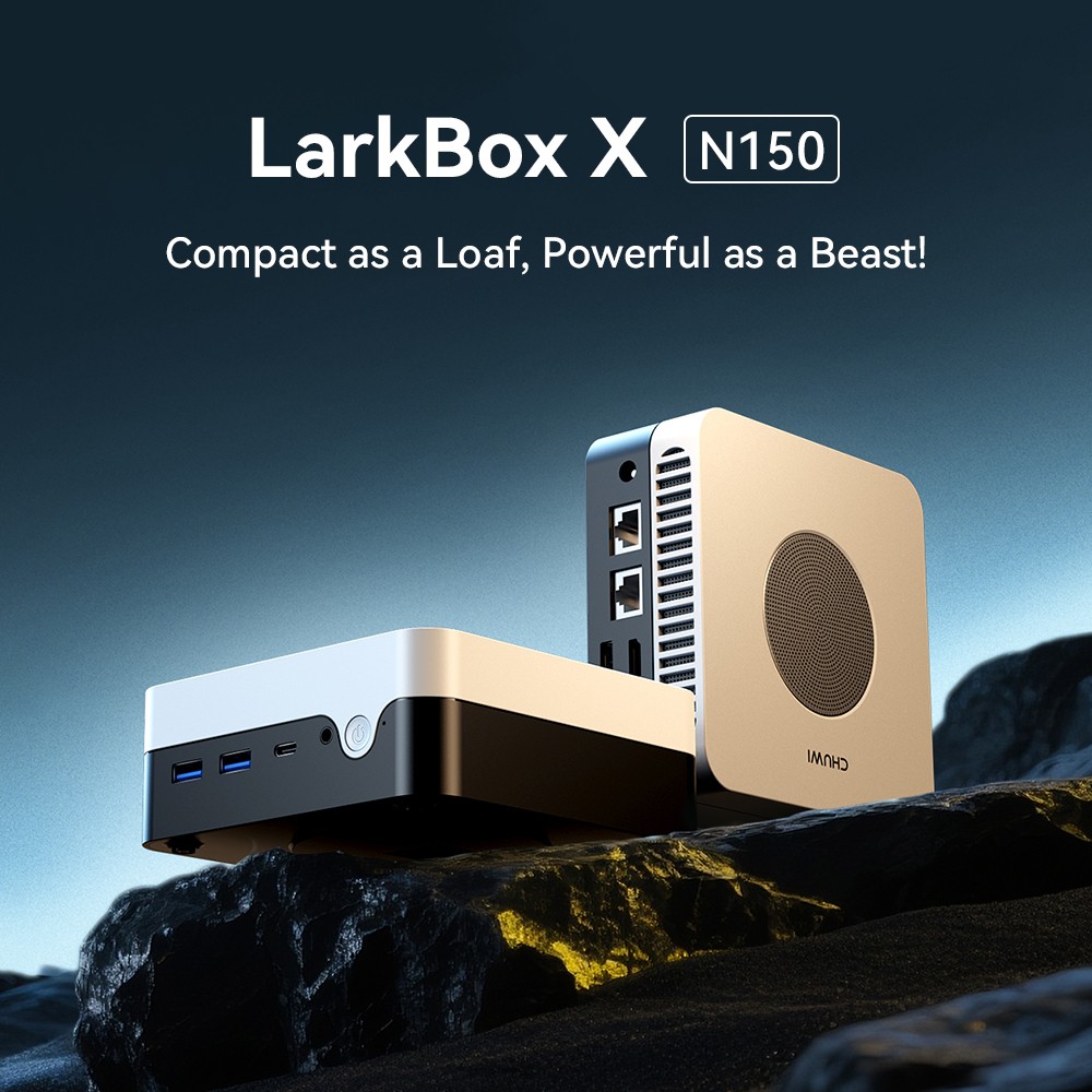 CHUWI LarkBox X Mini PC Intel N150 4 Cores Max 3 6GHz 16GB RAM 512GB SSD Type-C HDMI DP 4K Triple Display WiFi 6 Blueto