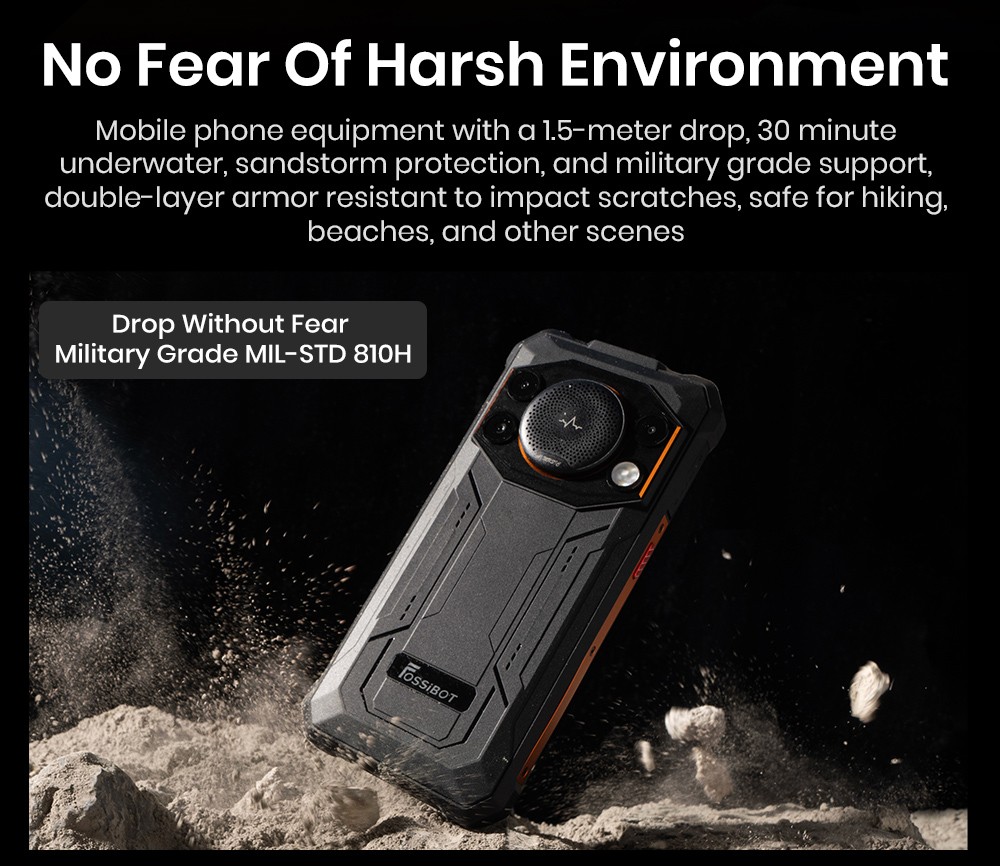 FOSSiBOT F110 Pro 5G Rugged Smartphone  20GB RAM   128GB ROM  6 745-inch HD  Display  10000mAh Battery  50MP AI Camera  NFC