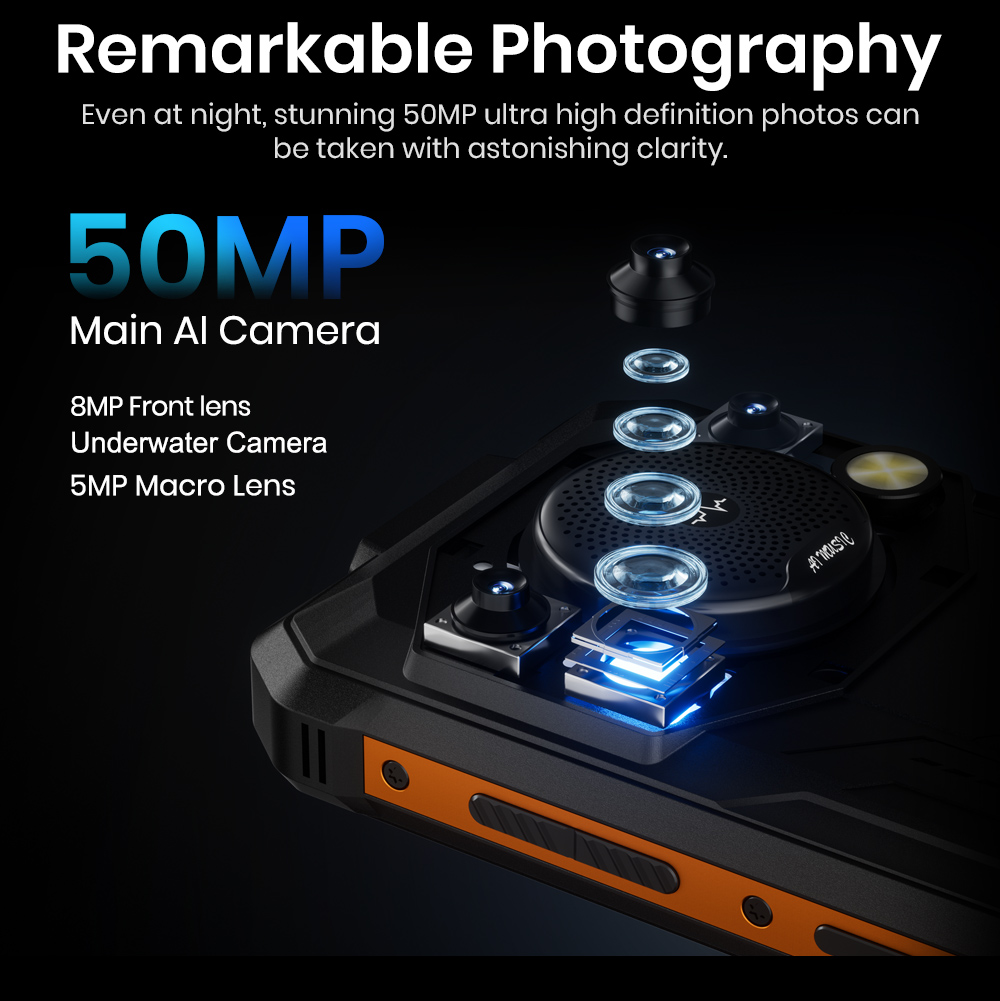 FOSSiBOT F110 Pro 5G Rugged Smartphone  20GB RAM   128GB ROM  6 745-inch HD  Display  10000mAh Battery  50MP AI Camera  NFC