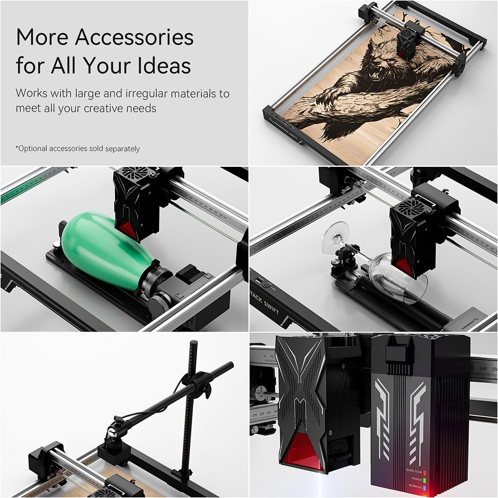 ATOMSTACK Swift 7W Laser Engraver 10000mm/min Speed 0 1mm Precision 0 08x0 04mm Laser Spot 300x300mm Working Area Accessor