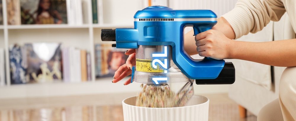 INSE S62 Cordless Stick Vacuum 30kPa Powerful Suction 45 Min Runtime LED Headlights 5-Stage HEPA