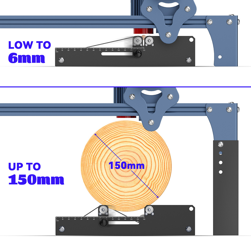 Sculpfun Laser Rotary Roller Laser Engraver Y-axis Rotary with 360°Rotating for Laser Engraving Cylindrical Objects Cans