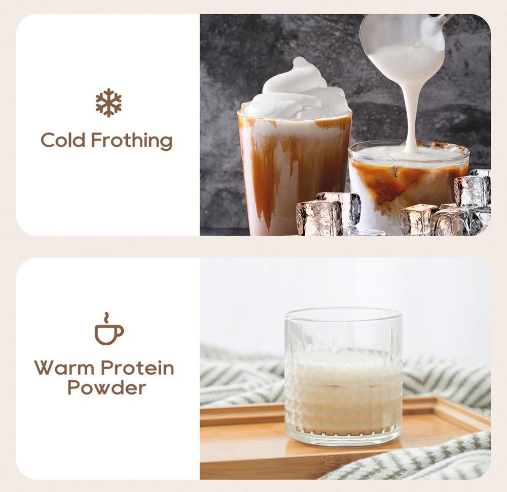 HiBREW M3A 4 in 1 Milk Frother Foamer Fully Automatic Milk Warmer Cold/Hot Frothing 130ml Frothing Capacity