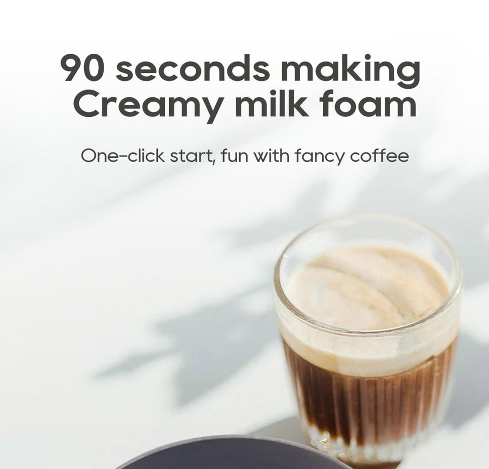 HiBREW M3A 4 in 1 Milk Frother Foamer Fully Automatic Milk Warmer Cold/Hot Frothing 130ml Frothing Capacity