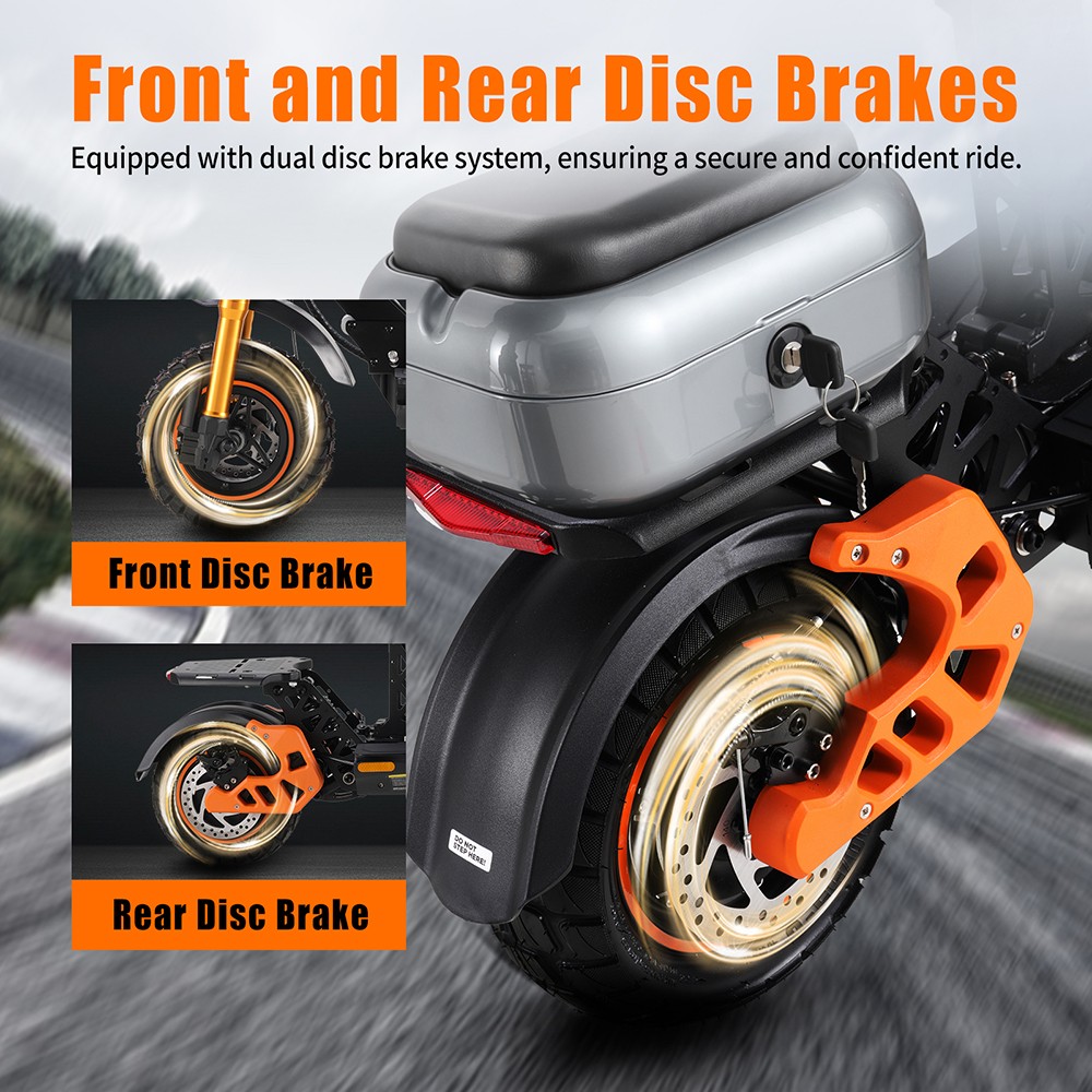 TWOFISH V5 MAX Electric Scooter with Seat  800W Motor  48V 18Ah Battery  Front 11 inch