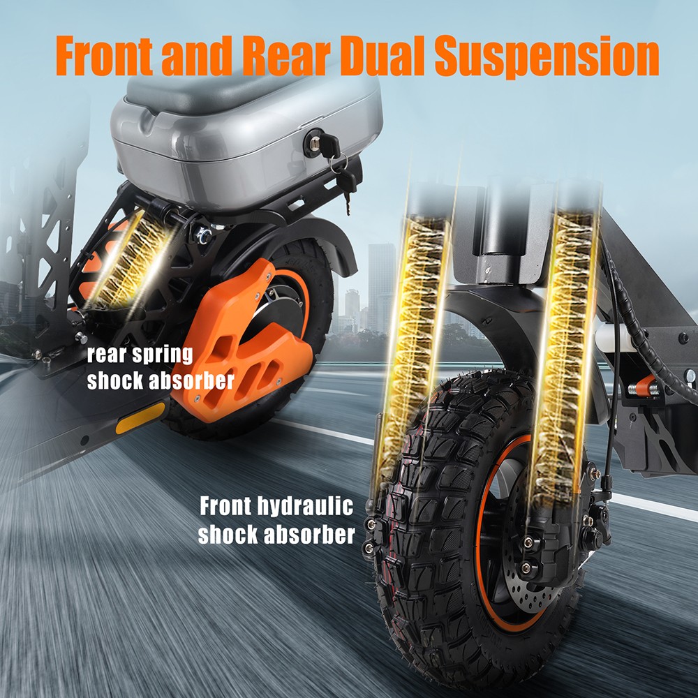TWOFISH V5 MAX Electric Scooter with Seat  800W Motor  48V 18Ah Battery  Front 11 inch