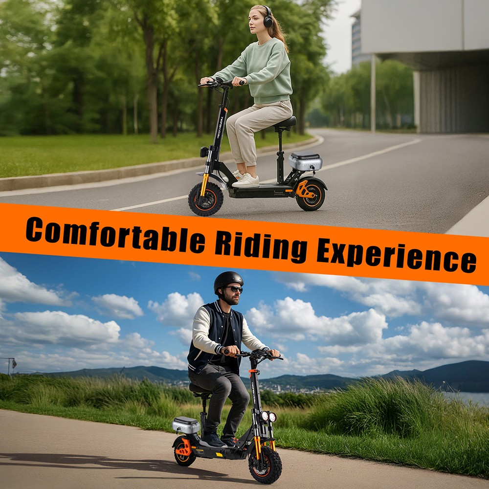 TWOFISH V5 MAX Electric Scooter with Seat  800W Motor  48V 18Ah Battery  Front 11 inch