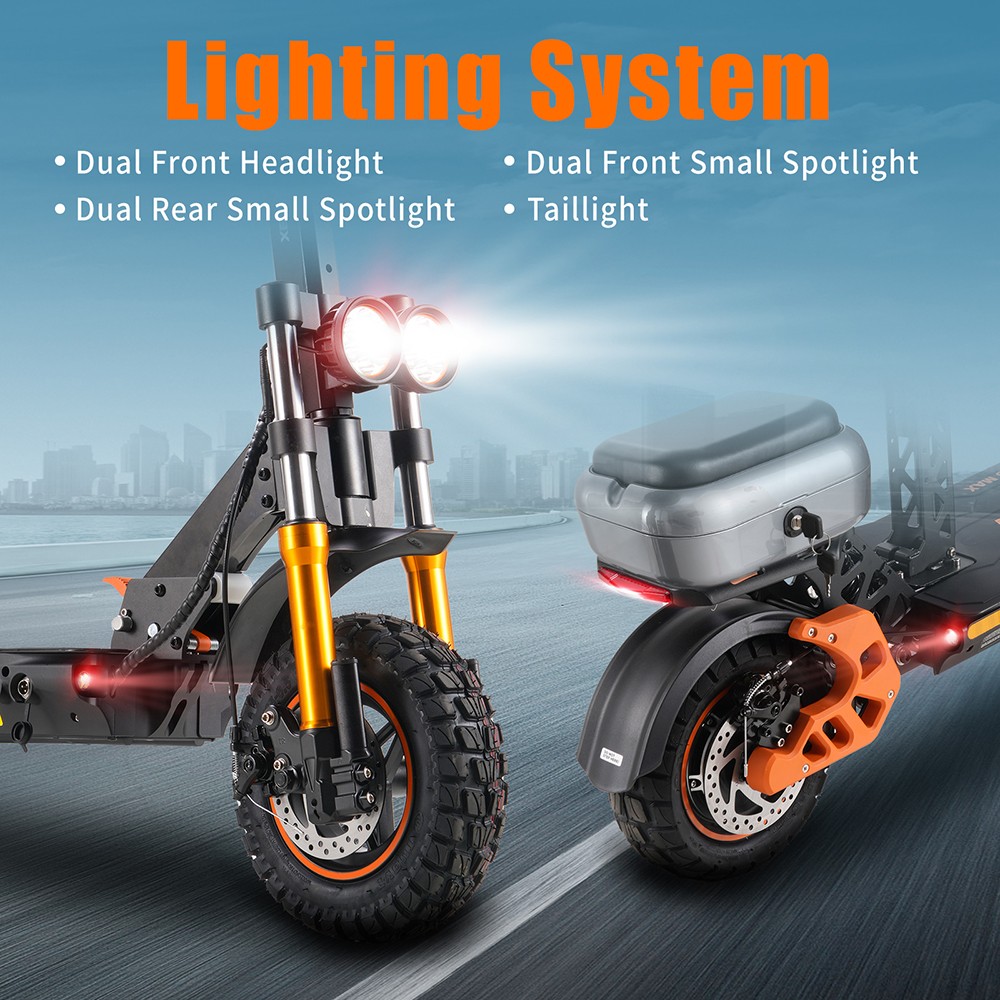 TWOFISH V5 MAX Electric Scooter with Seat  800W Motor  48V 18Ah Battery  Front 11 inch