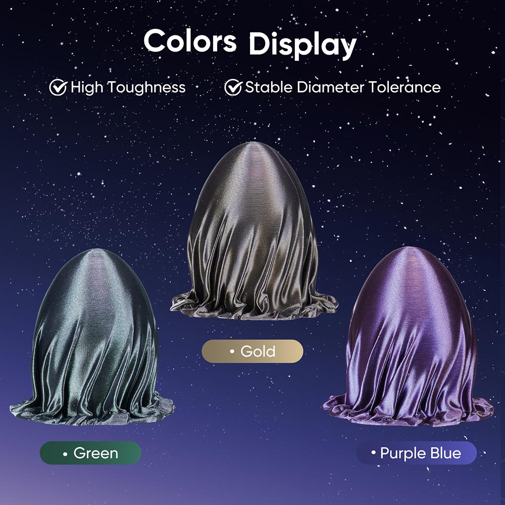 ERYONE Burnt Titanium Tri Color PLA Filament 1kg - Purple-blue