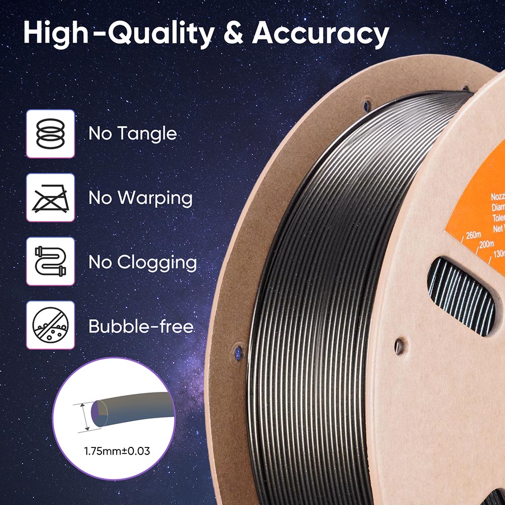 ERYONE Burnt Titanium Tri Color PLA Filament 1kg - Purple-blue