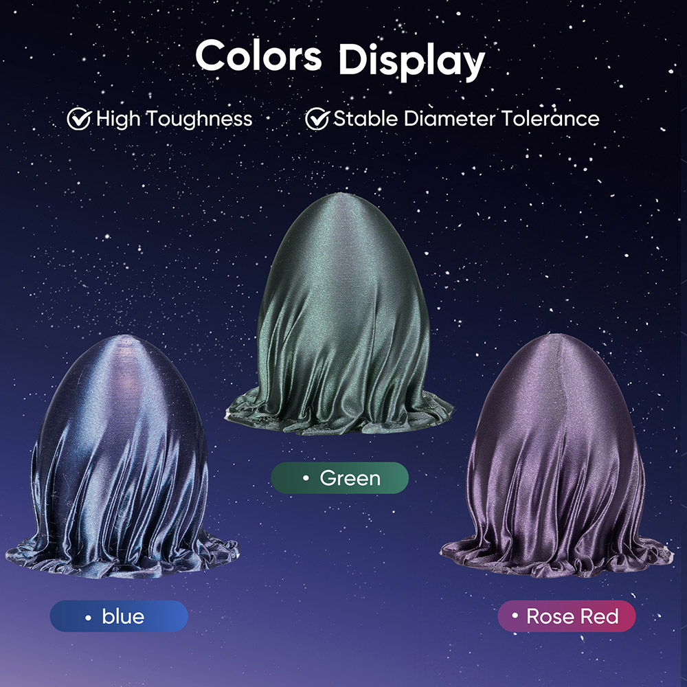 ERYONE Burnt Titanium Tri Color PLA Filament 1kg - Blue