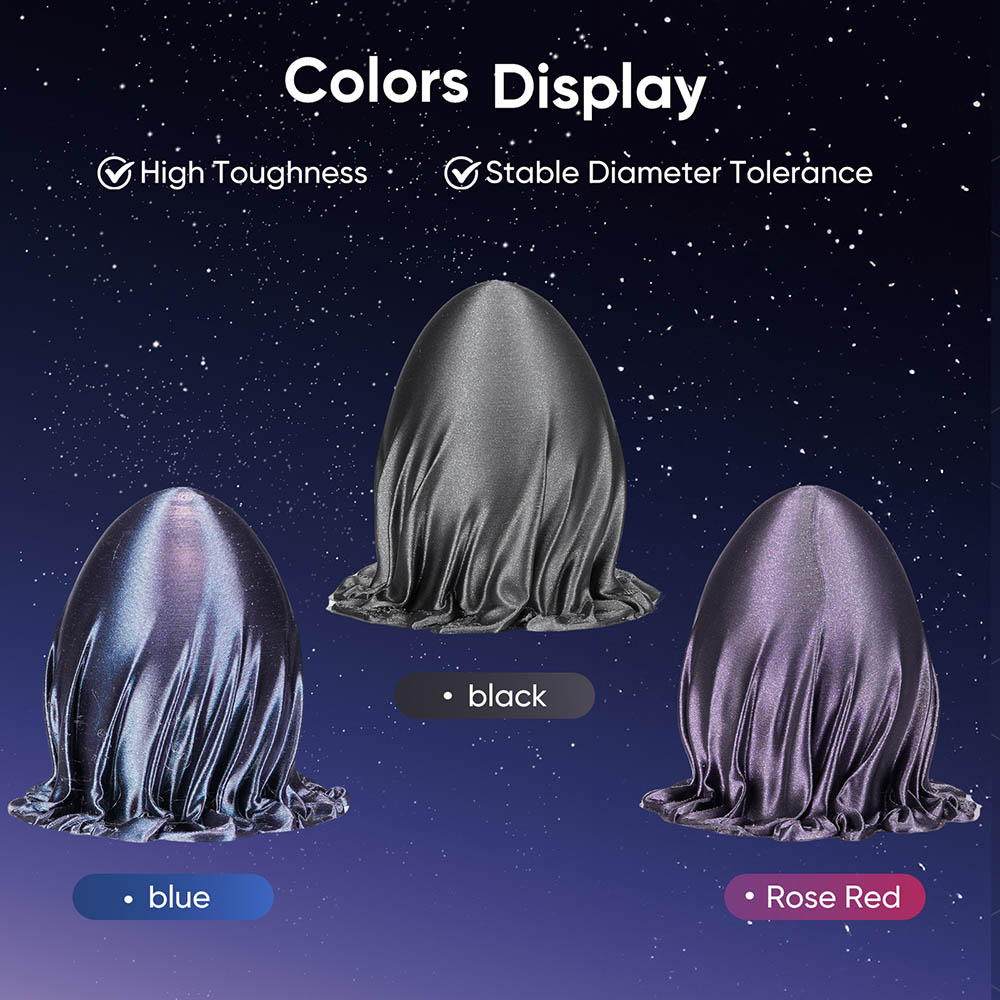 ERYONE Burnt Titanium Tri Color PLA Filament 1kg - Blue