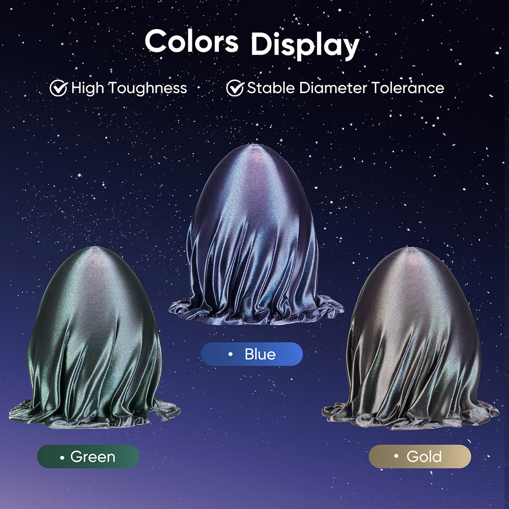 ERYONE Burnt Titanium Tri Color PLA Filament 1kg - Blue