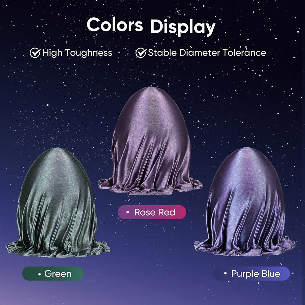 ERYONE Burnt Titanium Tri Color PLA Filament 1kg - Green