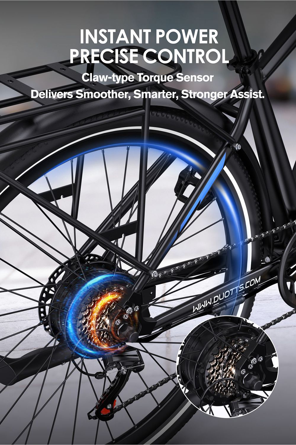 DUOTTS C29 Max Electric Bike 250W Motor 48V 18Ah Battery 29 inch Tires 25km/h Max Speed 120km Range Hydraulic Disc Brakes