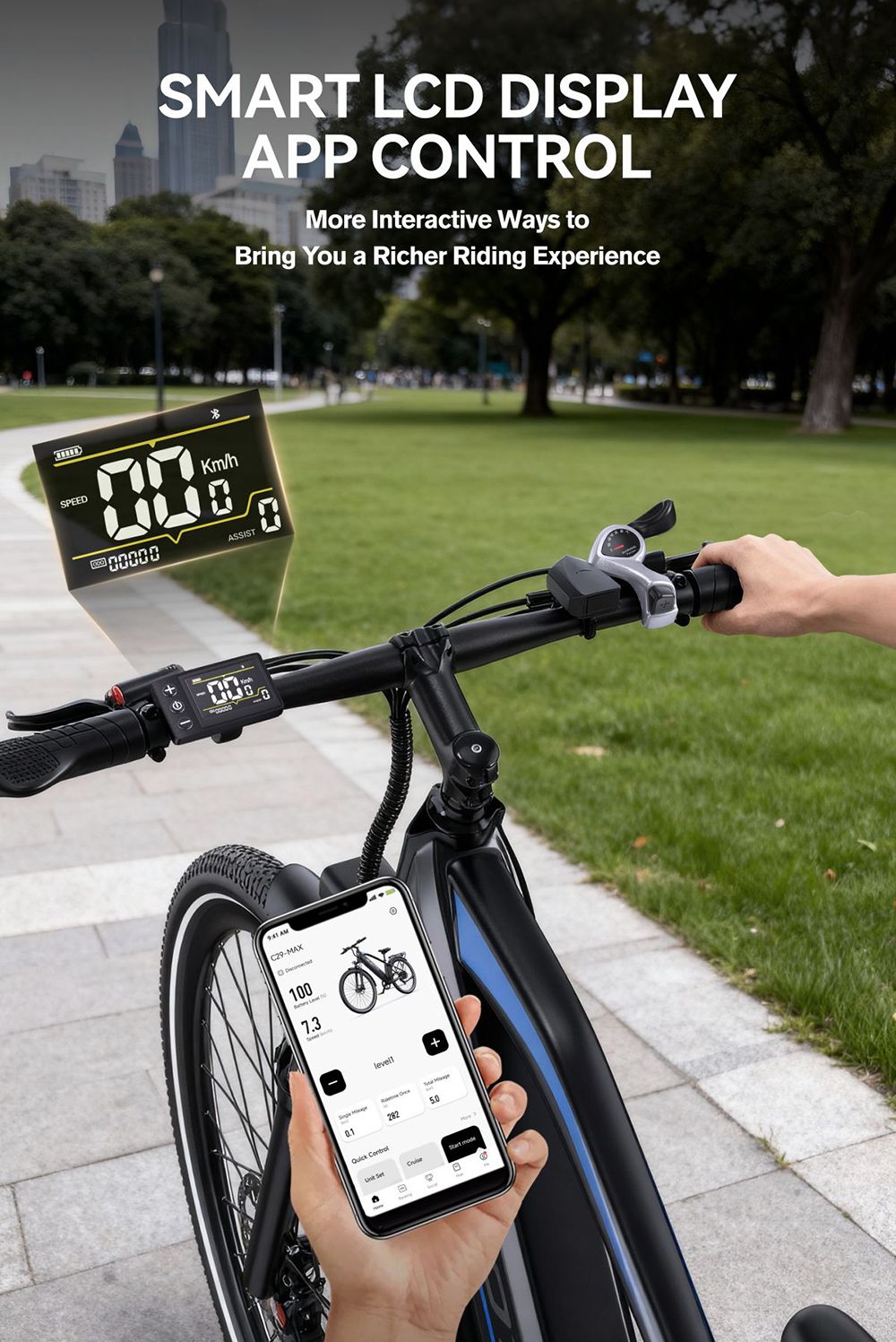 DUOTTS C29 Max Electric Bike 250W Motor 48V 18Ah Battery 29 inch Tires 25km/h Max Speed 120km Range Hydraulic Disc Brakes