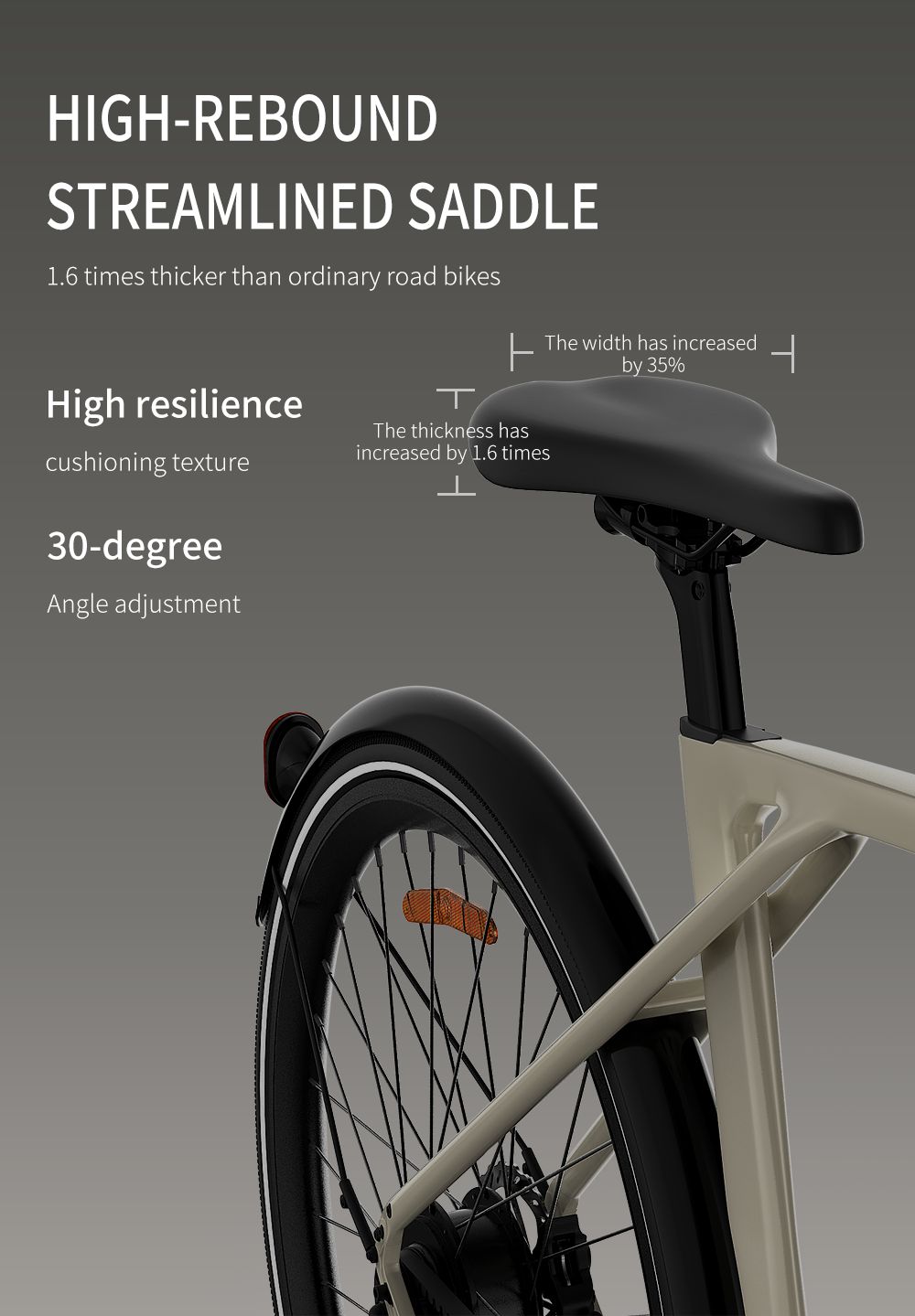 PIXAR S900 Electric Bike 250W Motor 36V 10Ah Battery 700*45C Tires 25km/h Max Speed 100km Range Hydraulic Disc Brake - Wh