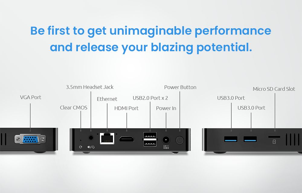 ERVPES B20E Mini PC Intel J3710 4 Cores Max 2 64GHz 8GB RAM 128GB SSD Dual Screen Display WiFi 5 Bluetooth 5 0 2*USB3 0 2