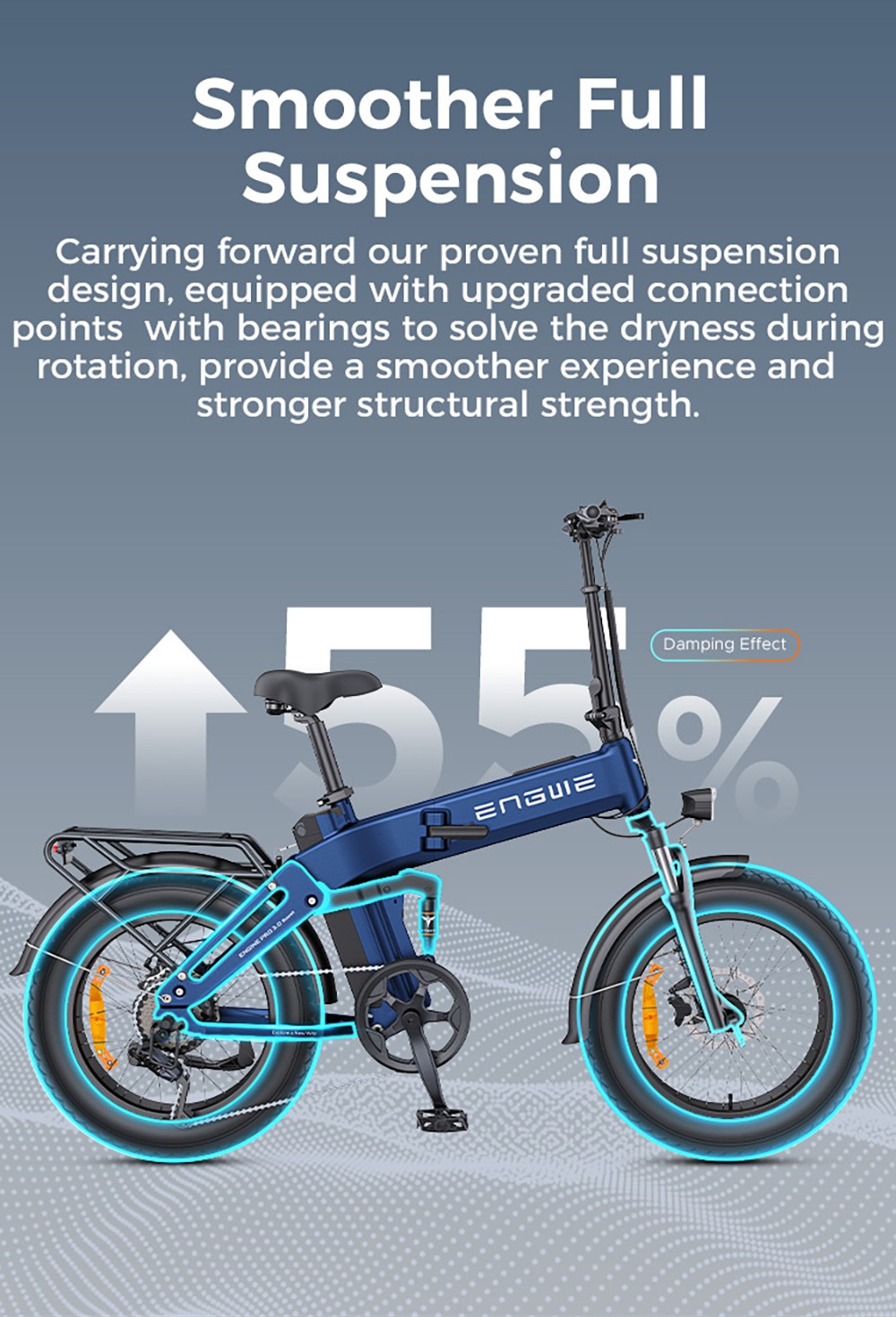 ENGWE Pro 3 0 Boost Electric Bike 250W Motor 48V 15Ah Battery 20*4 0 inch Tires 130km Range Hydraulic Brake Full Suspensi