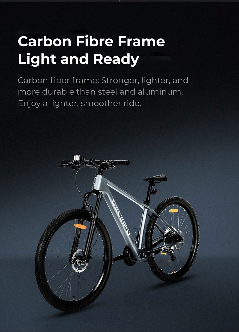 GELEIPU C30R-15 Carbon Fiber Bike 27 5 inch Tires Front