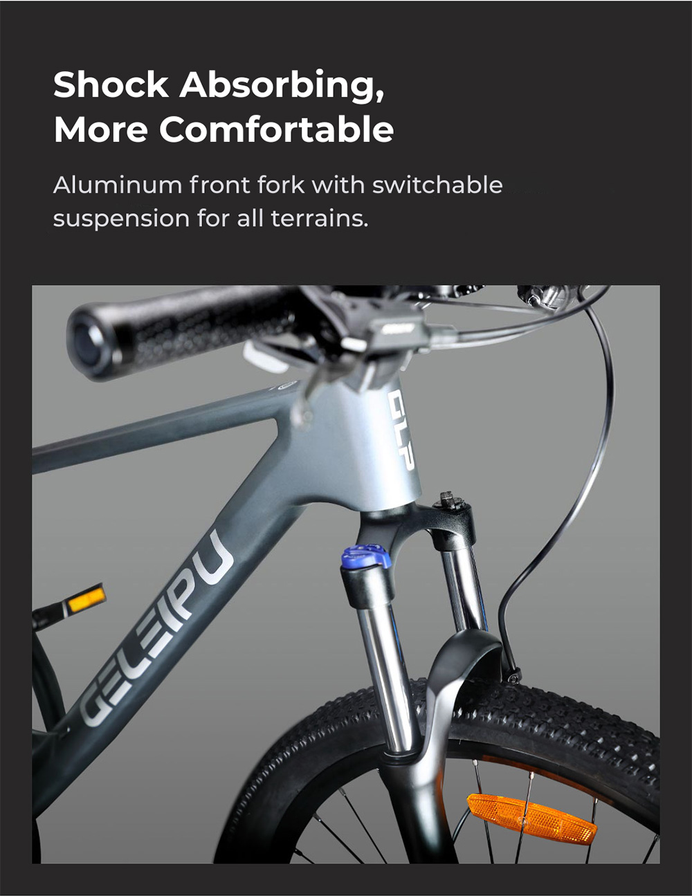 GELEIPU C30R-15 Carbon Fiber Bike 27 5 inch Tires Front