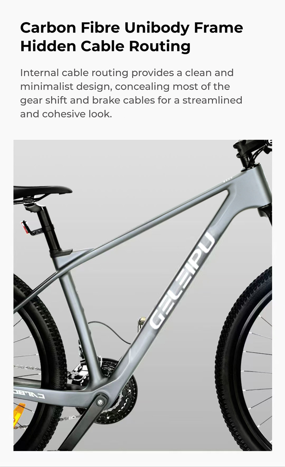 GELEIPU C30R-15 Carbon Fiber Bike 27 5 inch Tires Front