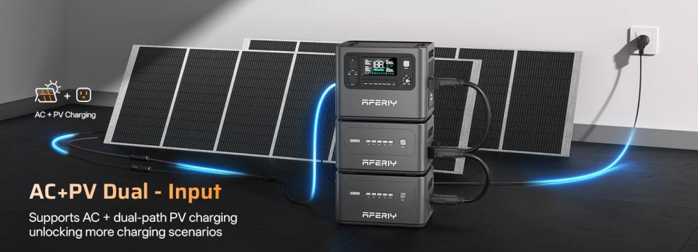 AFERIY P280 Portable Power Station  2800W AC Pure Sine Wave Output  2048Wh LiFePO4 Battery  Expandable Capacity  13 Output Port