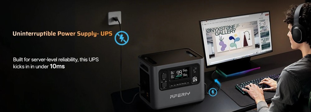 AFERIY P280 Portable Power Station  2800W AC Pure Sine Wave Output  2048Wh LiFePO4 Battery  Expandable Capacity  13 Output Port